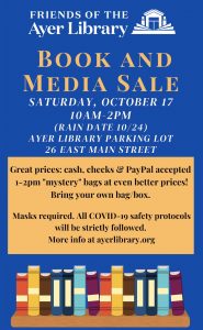 Friends of the Ayer Library Book and Media Sale @ Ayer Library Parking Lot